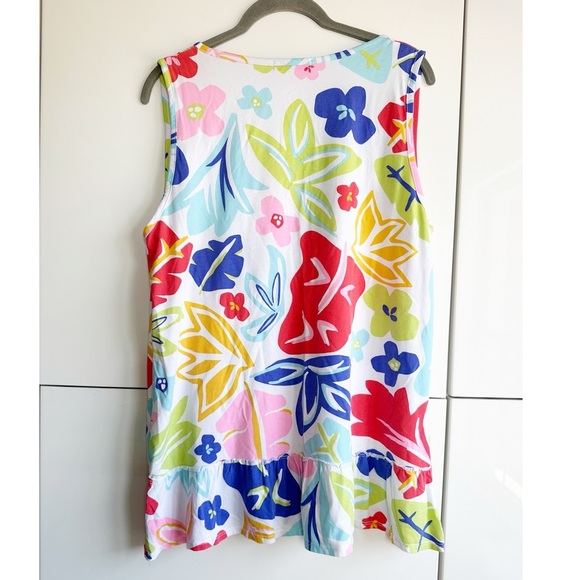Fresh Produce Rainbow Blooms Floral Fiona Tank Top Womens Large Colorful - Picture 4 of 6